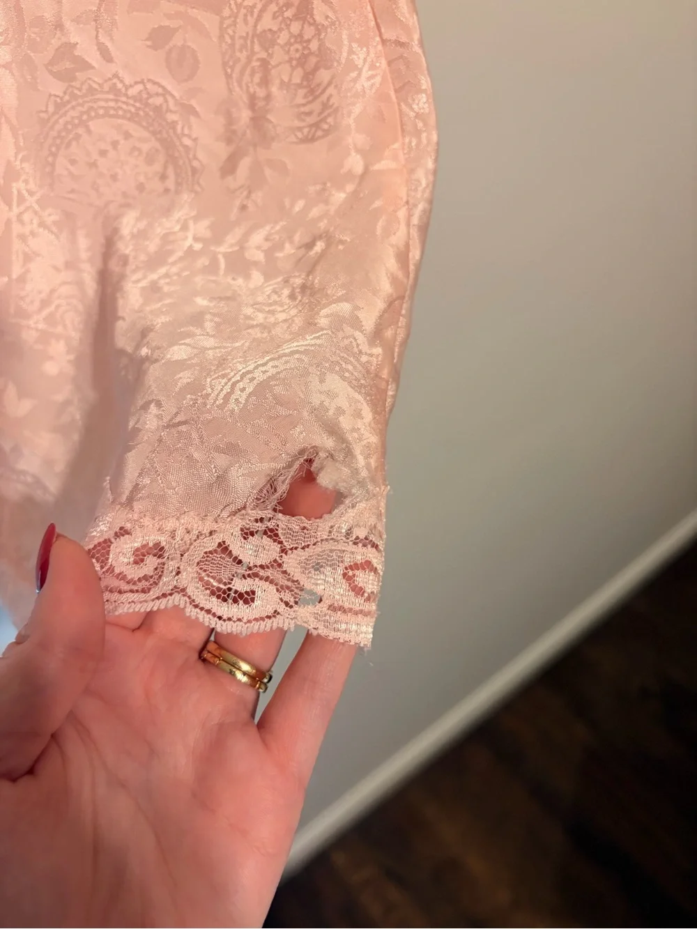 Vintage Gold Label Victoria's Secret Baby Pink Slip Dress